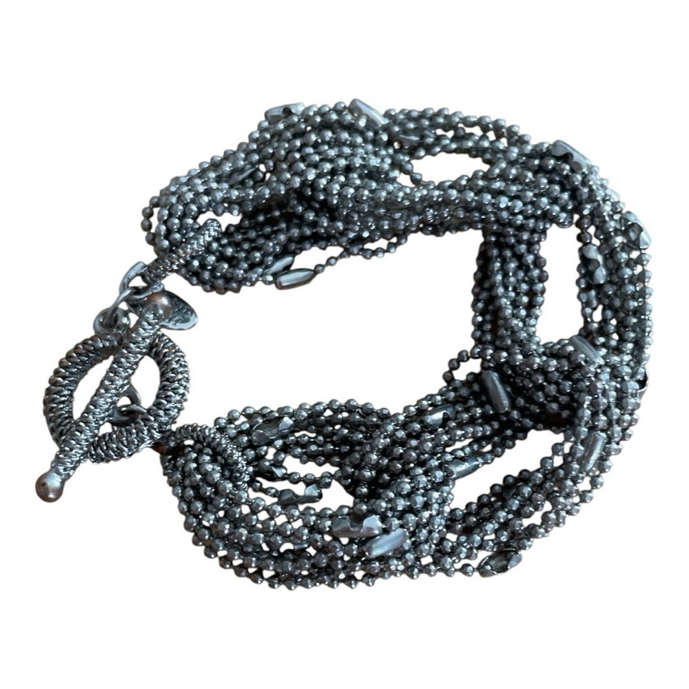 Silver Minimalist Beaded Bracelet